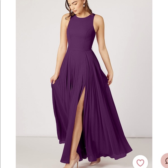 Azazie Lindie in Grape - Picture 2 of 7